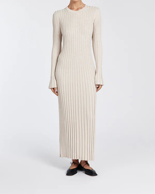 Elegant Long Sleeve Midi Dress