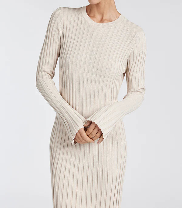 Elegant Long Sleeve Midi Dress
